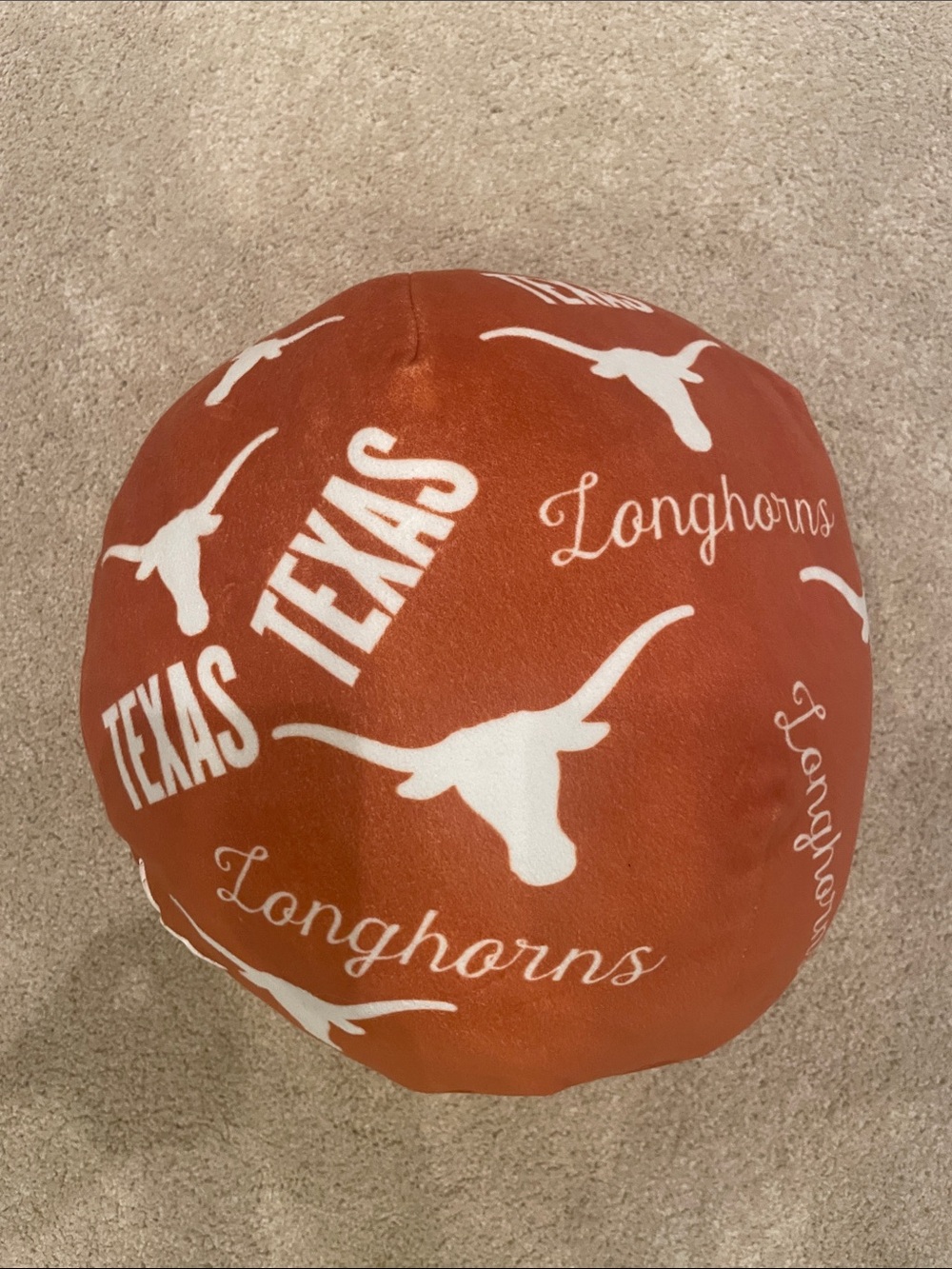 Texas Longhorns squish ball throw pillow